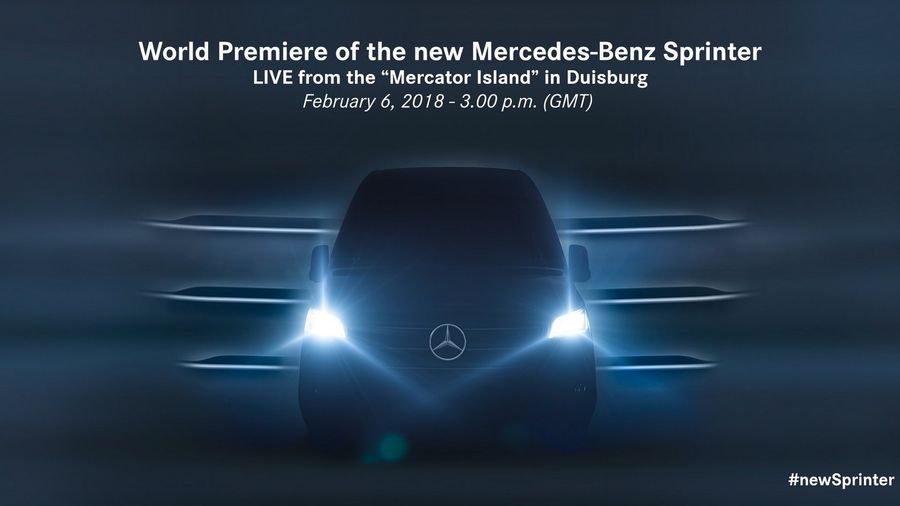 Mercedes-Benz tung teaser chính thức của Sprinter 2019, sẽ ra mắt vào 6/2