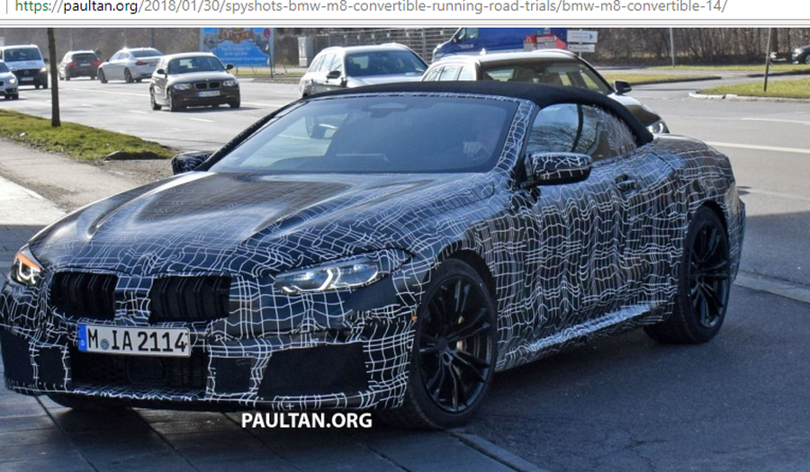 Bắt gặp BMW M8 Convertible thử nghiệm trên đường phố