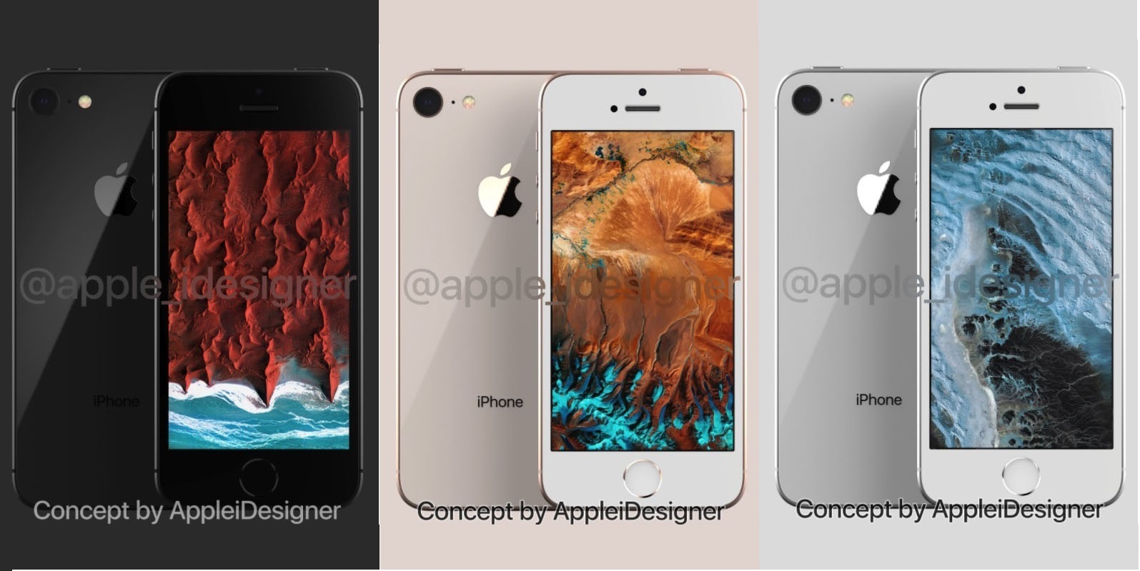 Lại xuất hiện bộ ảnh 3 màu sắc của iPhone SE 2 từ iDesigner