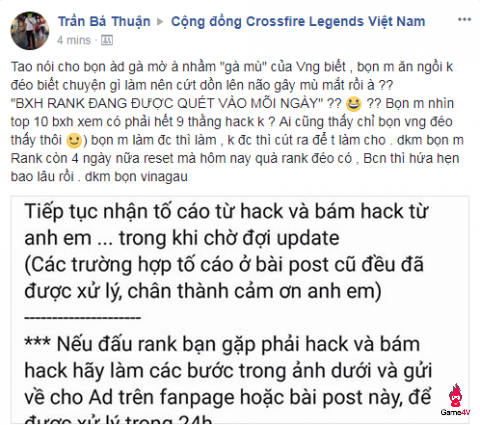 [CFL] Game thủ bức xúc vì rank lỗi quá lâu