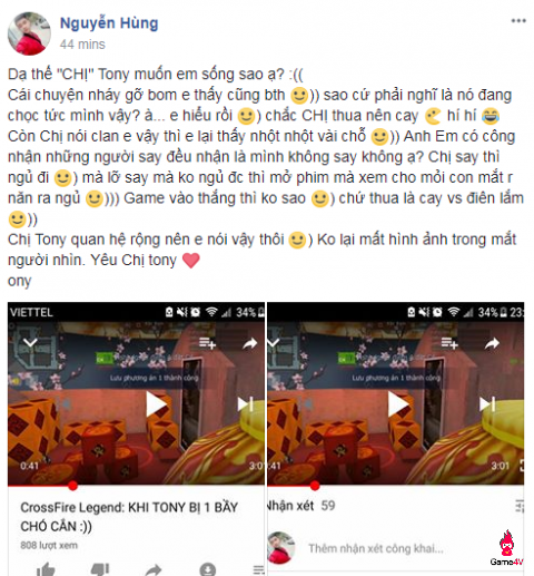 [CFL] Lại xảy ra khẩu chiến giữa Tony CFM và clan MyFamily trong rank