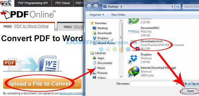 Chuyển file PDF sang Word không cần phần mềm