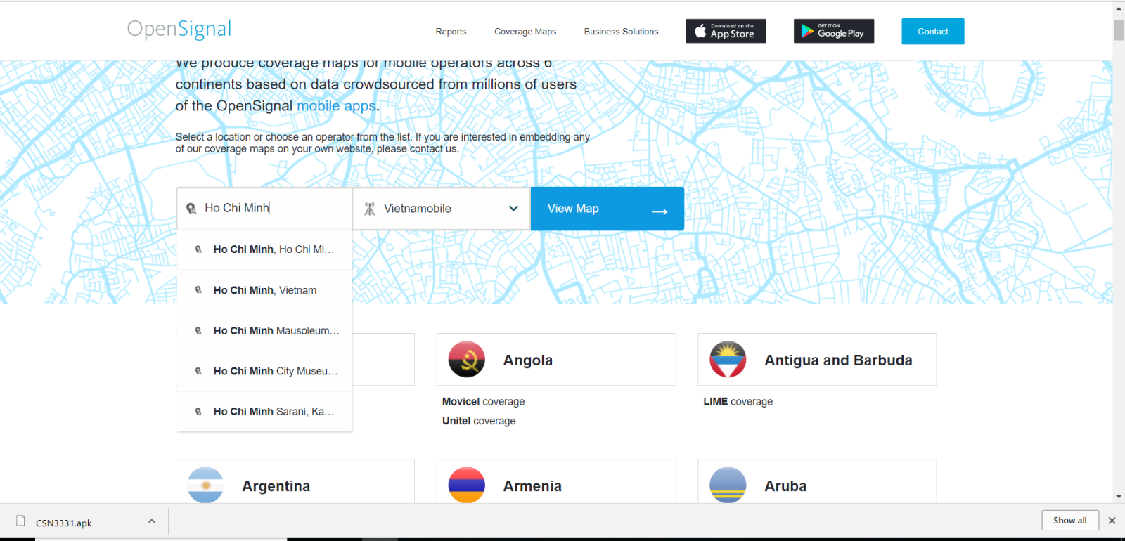 kiểm tra khu vực phủ sóng của Vietnamobile trước khi quyết định mua "Thánh SIM" 3G