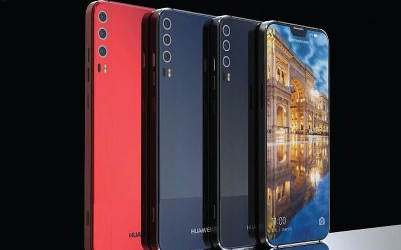 Hình ảnh thực tế được cho là của Huawei P20 Plus, có tai thỏ như iPhone X