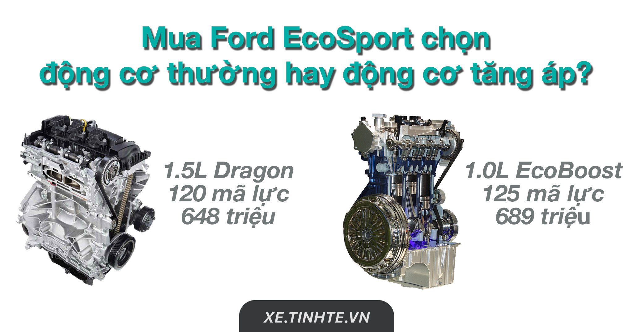 Chọn Ecosport 1.5L AT Titanium hay Ecosport 1.0L AT Titanium