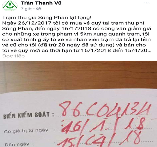 Tài xế lên mạng tố trạm BOT Sông Phan lật lọng