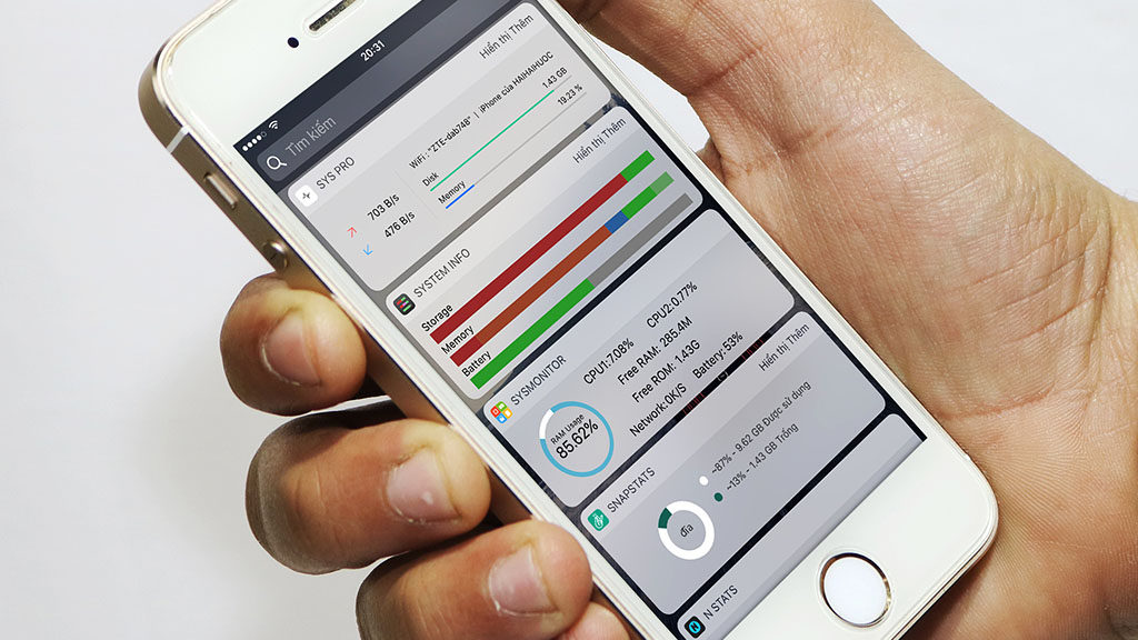 Một số tiện ích giúp theo dõi tình trạng hệ thống dành cho iOS