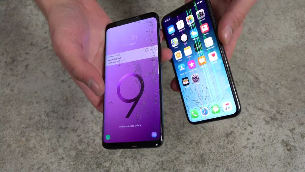 Bài thí nghiệm thả rơi iPhone X và Galaxy S9+: Vẫn hoạt động bình thường