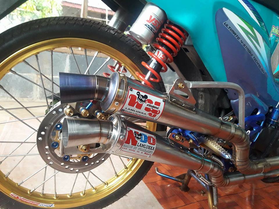 Wave 110 độ mang hơi thở uy lực với bộ đôi ống xả mạnh mẽ