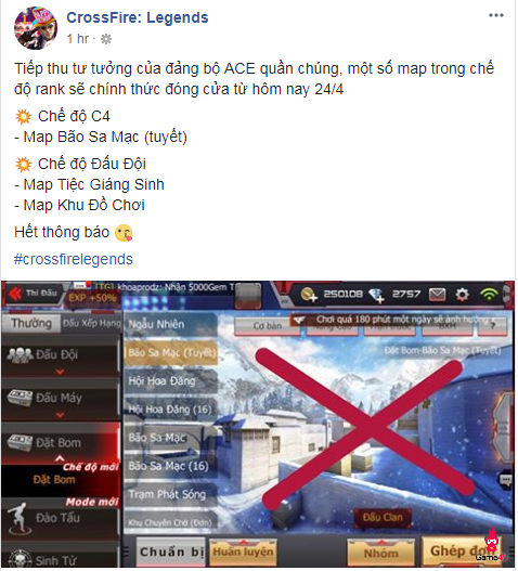 [CFL] Đóng một số map trong đâu Rank