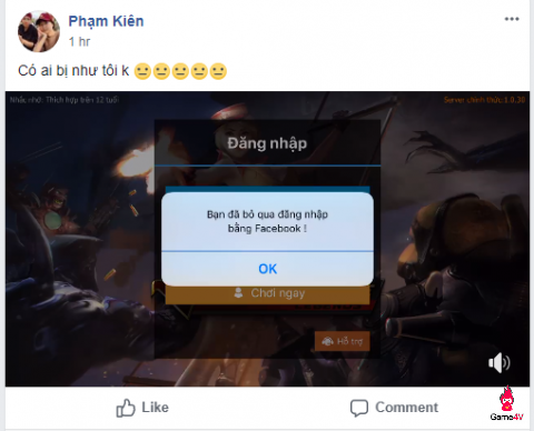 [CFL] Sự cố đăng nhập Facebook và cách khắc phục