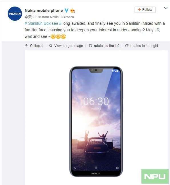 Nokia X6 nhiều khả năng máy sẽ ra mắt vào giữa tháng 5/2018