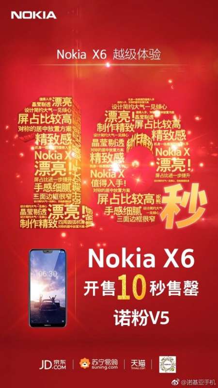 Nokia X6 đã cháy hàng sau 10 giây bán trực tuyến