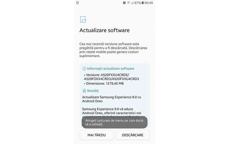 Samsung bắt đầu phát hành bản cập nhật Android 8.0 Oreo cho Galaxy A5 2017