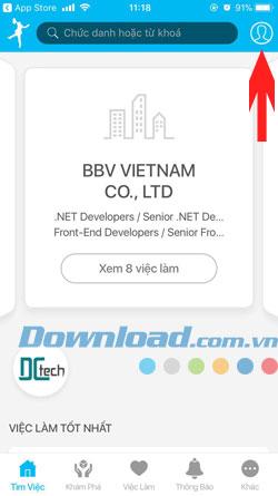 Hướng dẫn viết hồ sơ online theo mẫu trên ứng dụng VietnamWorks
