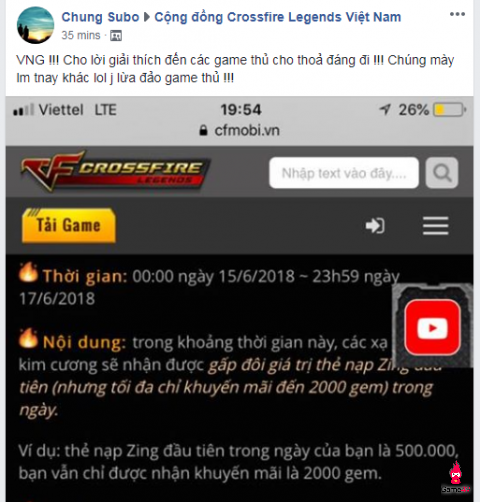 [CFL] Hàng loạt game thủ bức xúc vì không nhận được gem hoàn trả đúng hạn