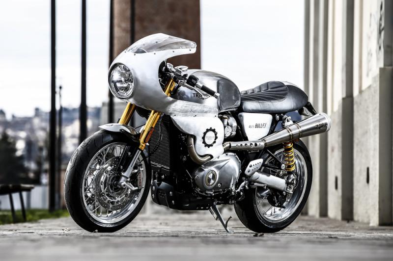 Triumph Thruxton R độ lấy cảm hứng từ thương hiệu đồng hồ Thụy Sĩ Meccaniche Veloci