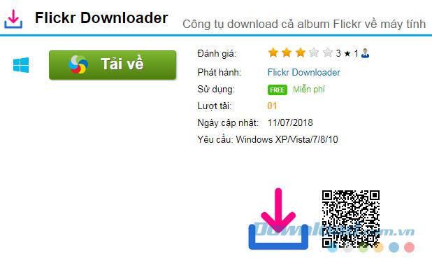Hướng dẫn tải Flickr Downloader cho máy tính