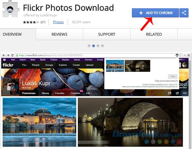 Hướng dẫn cách tải ảnh từ Flickr về máy tính