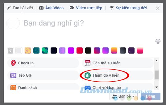 Cách thực hiện cuộc thăm dò ý kiến trên Facebook