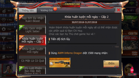 [CFL] Cơ hội sở hữu vĩnh viễn AWM-Inferno Dragon qua khóa huấn luyện