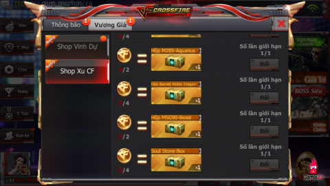 [CFL] Mặt hàng mới cho Shop Xu CF