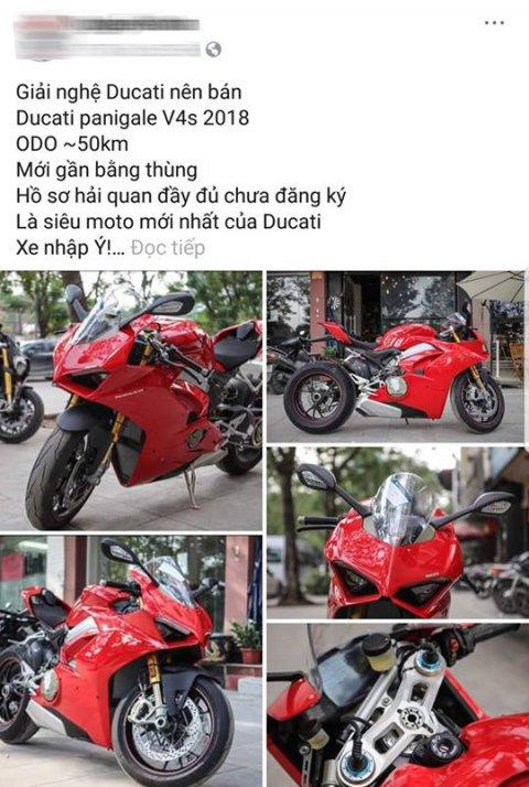 Ducati Panigale V4 S đầu tiên đặt chân đến Việt Nam được rao bán lại hơn 1,4 tỷ Đồng