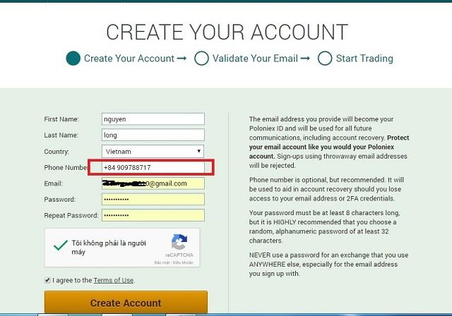 Giới thiệu cách đăng ký và các bước bảo mật tài khoản trên sàn Poloniex