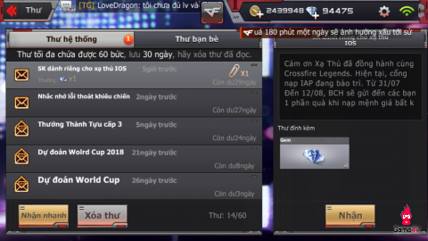 [CFL] Game thủ IOS “bối rối” với sự kiện mới