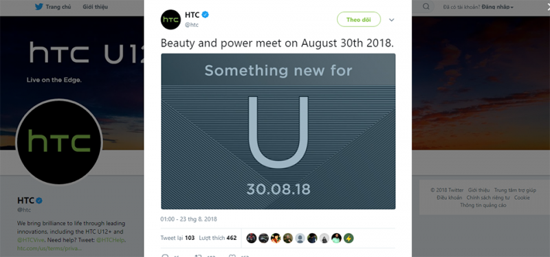 HTC U12 Life sẽ chính thức trình làng vào ngày 30 tháng 8 tới