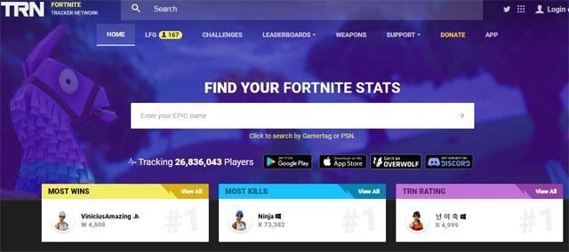 Hướng dẫn sử dụng Fortnite Tracker