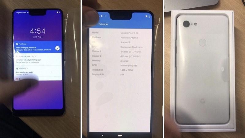 Google Pixel 3 XL lộ diện hình ảnh thực tế trong quá trình mở hộp
