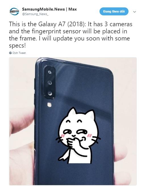 Rò rỉ hình ảnh Galaxy A7 (2018) với nhiều đặc điểm khiến bạn phải bất ngờ