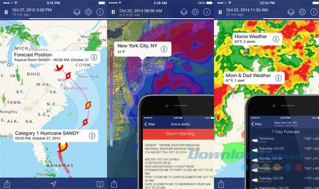 15 ứng dụng dự báo thời tiết tốt nhất cho các thiết bị Android và iOS [HOT]
