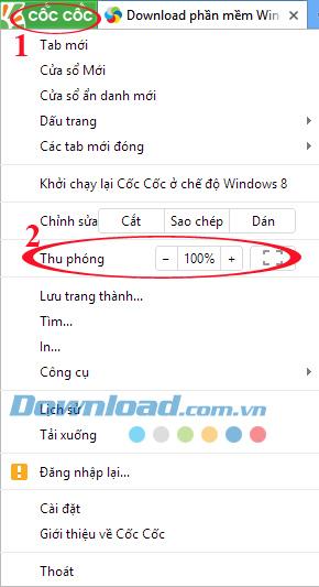 Cách dùng tổ hợp phím tắt để tăng giảm kích thước font chữ trên Cốc Cốc