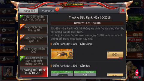 [CFL] Phần thưởng mới cho mùa Rank tháng 10