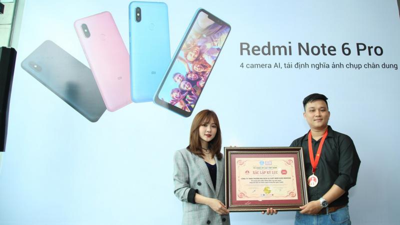 Xiaomi Redmi Note 6 Pro xác lập kỷ lục Việt Nam về tính năng selfie