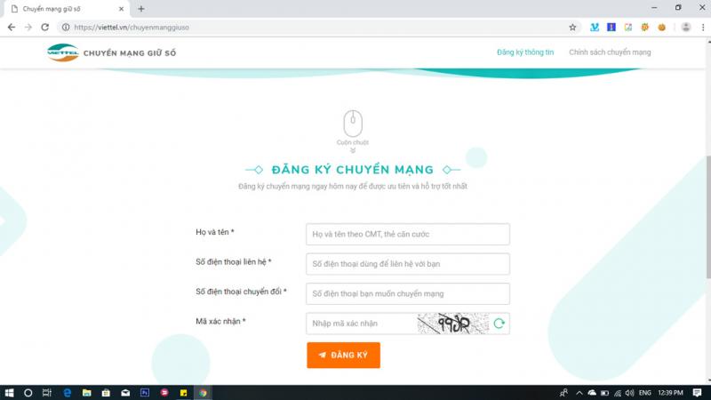 Hướng dẫn đăng ký chuyển mạng giữ số Viettel, VinaPhone, MobiFone trực tuyến