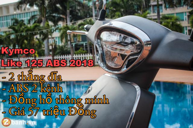 Like 125 ABS 2018 giá 57 triệu đồng, thêm lựa chọn xe tay ga cho phái đẹp