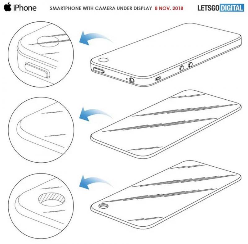 Apple đăng ký bằng sáng chế mới với màn hình OLED có lỗ đi cùng với viền siêu mỏng