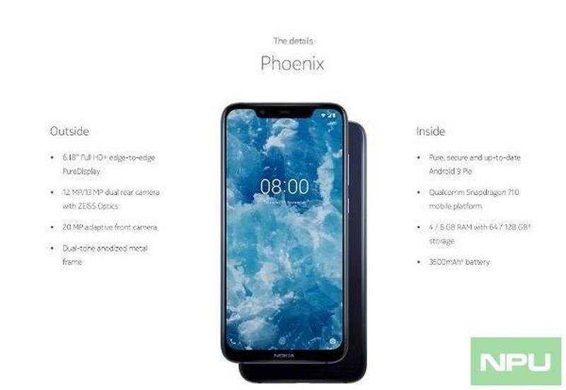 Xuất hiện nhiều hình ảnh báo chí sắc nét kèm cấu hình của Nokia 8.1