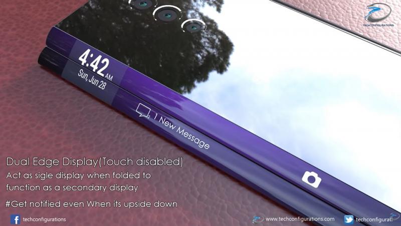 Concpet Sony Xperia Note Flex với màn hình có thể gập lại gấp đôi