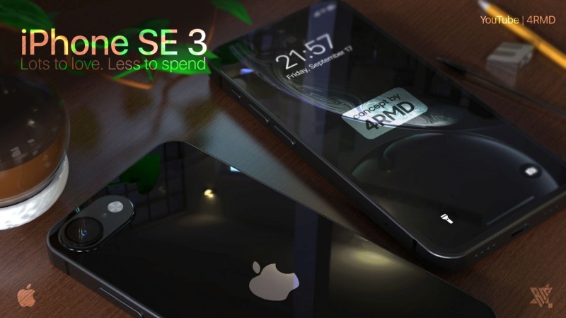 Concept iPhone SE 3: Giống iPhone 12, Touch ID nhúng vào phím nguồn...