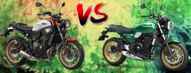 Yamaha XSR700 và Kawasaki Z650RS trên bàn cân thông số