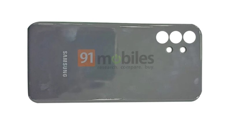Vỏ mặt lưng Galaxy A13 4G bị lộ, cho thấy thiết kế với bộ 4 camera