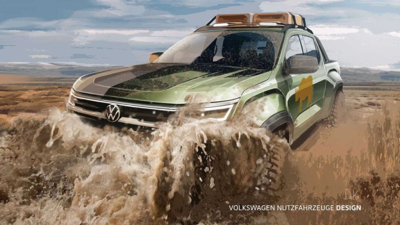 Volkswagen “nhá hàng” Amarok 2022 trước thềm ra mắt chính thức