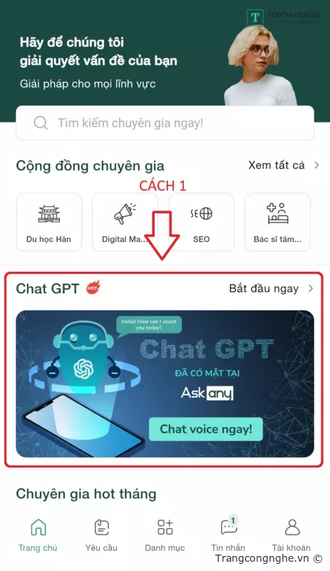 Hướng dẫn cách dùng Chat GPT trên app Askany - trợ thủ AI hot nhất hiện nay, miễn phí 100%