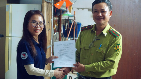 Phối hợp chuyển giao thành công cá thể gấu ngựa cái từ thành phố Hồ Chí Minh về CƠ SỞ BẢO TỒN GẤU Ninh Bình