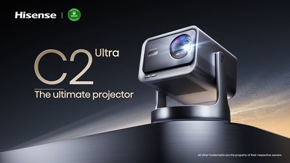 Hisense hợp tác với chương trình "Thiết kế cho Xbox" ra mắt máy chiếu mini thông minh laser 4K C2 Ultra