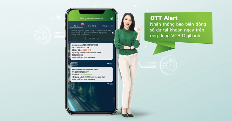 Cách bật thông báo số dư tài khoản Vietcombank đơn giản, nhanh chóng